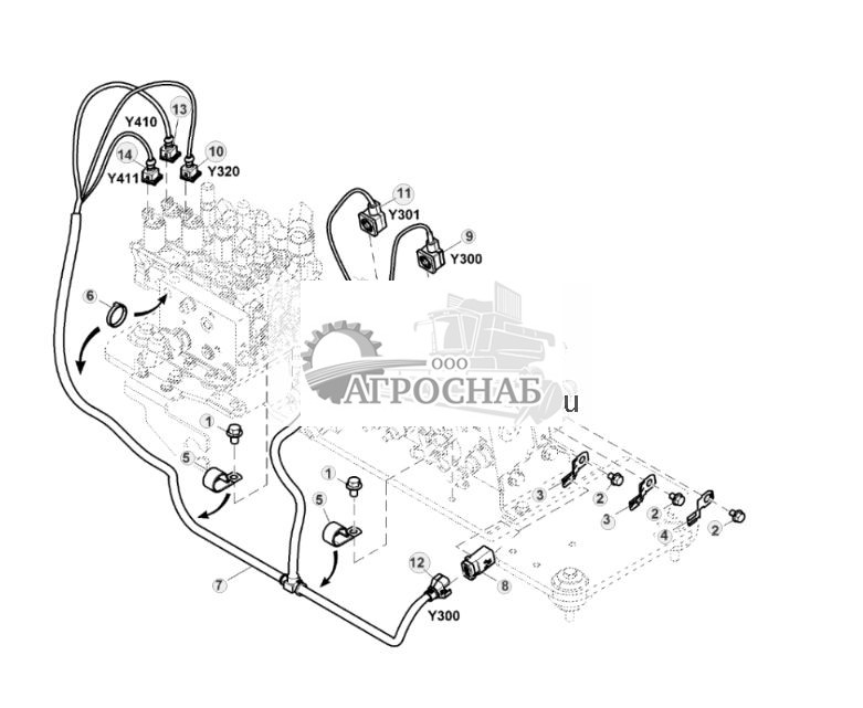 Wiring Harness, Boom Valve L90LS, Main Valve - ST851922 328.jpg